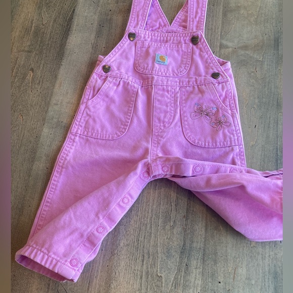 Carhartt Girls Pink Overalls - sz 12m 👶🏼🚜 - Picture 4 of 8